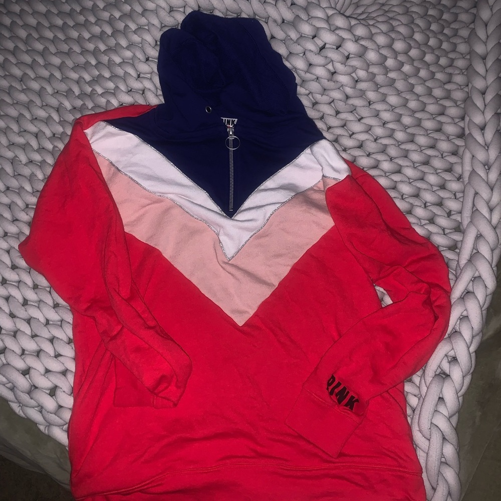 PINK Victoria's Secret Red and Blue Jacket
